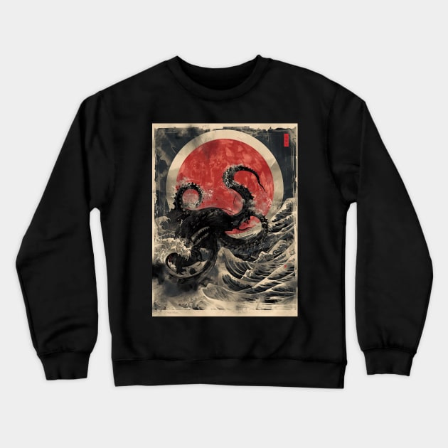 Shoggoth of the sea Crewneck Sweatshirt by obstinator